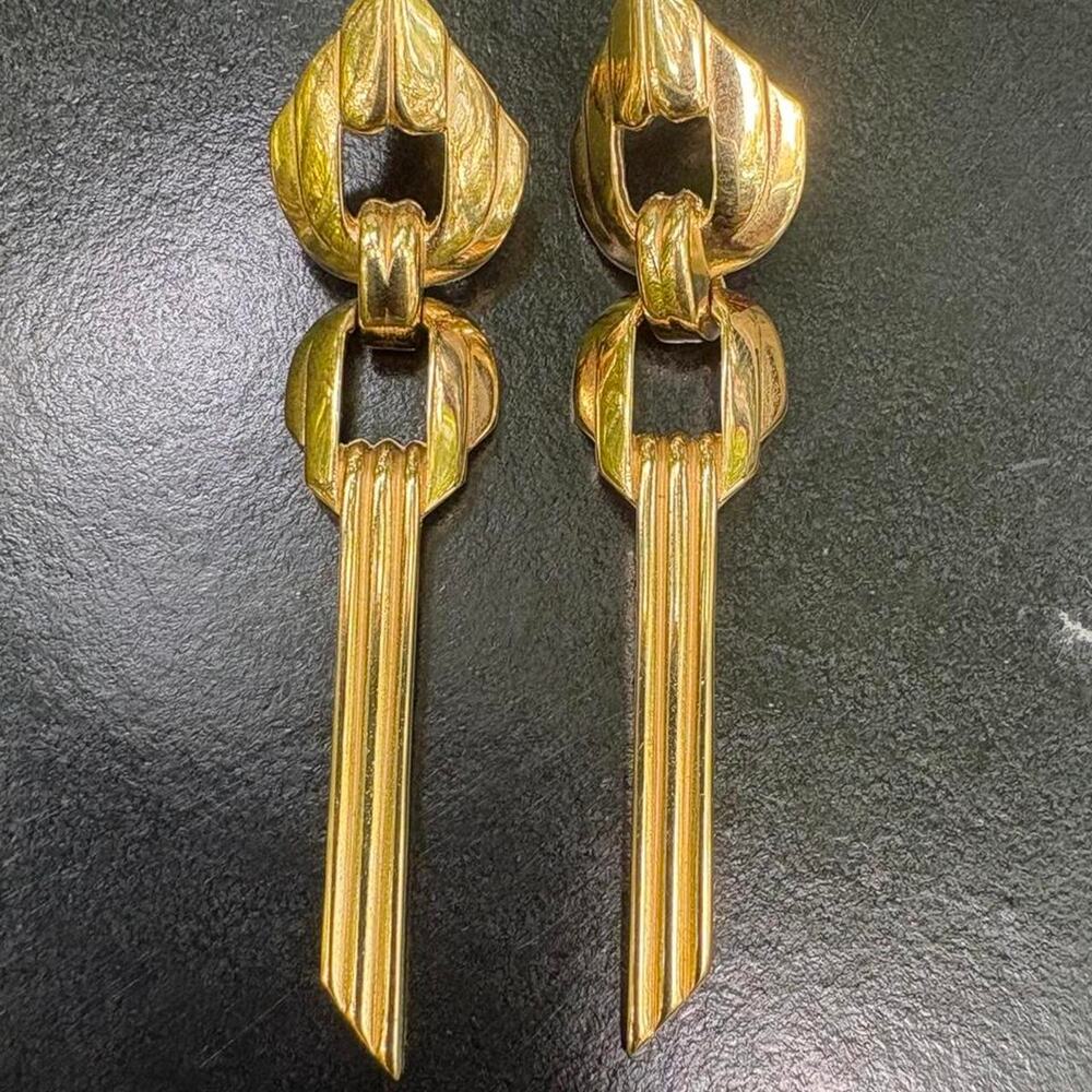 Vintage givenchy gold tone earrings